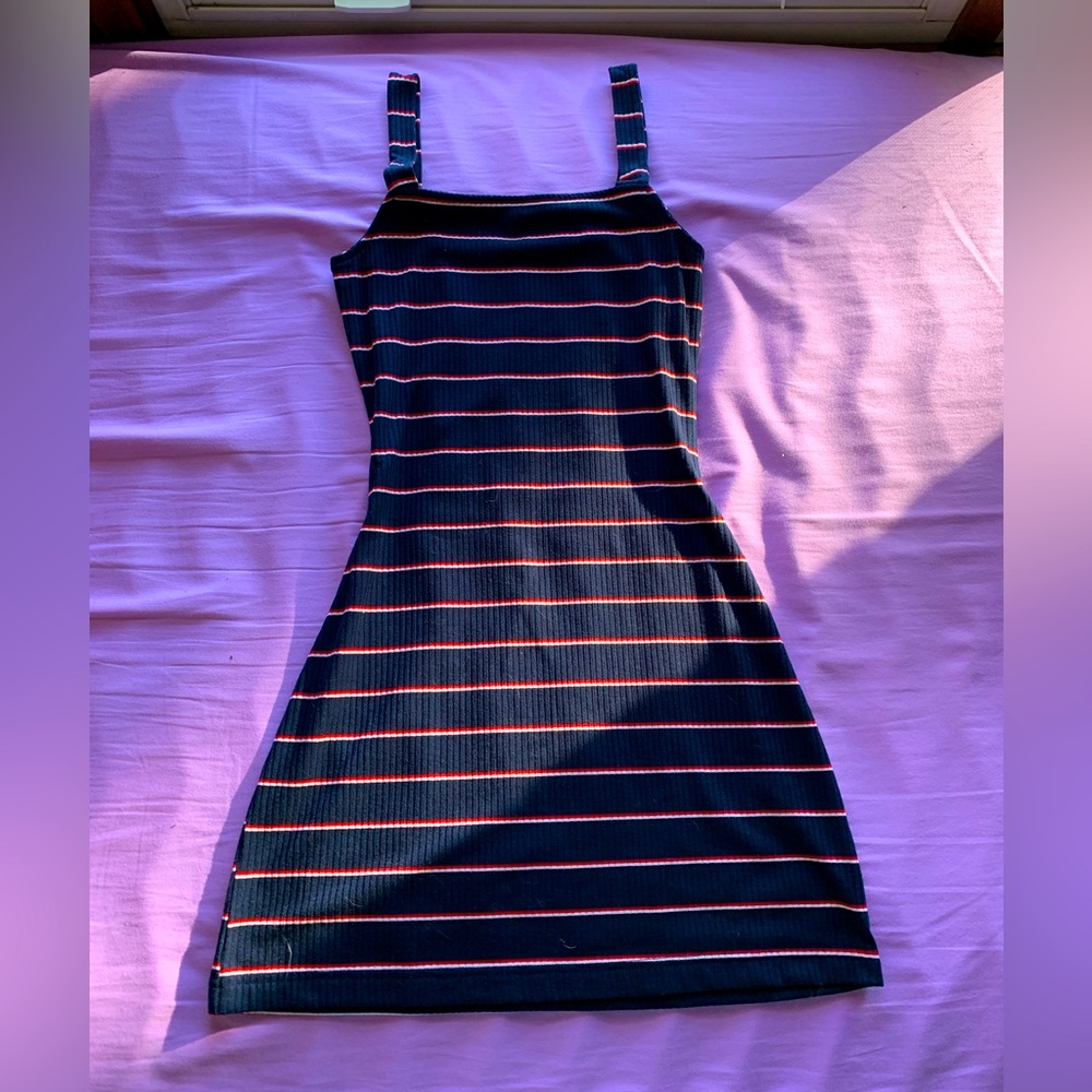 Red White and Blue Striped Dress